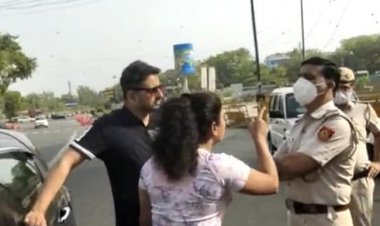 'कार में पति को किस करूंगी', पुलिस से उलझी महिला, अब बदले सुर