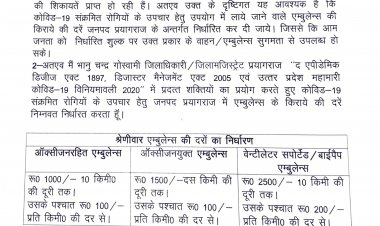 प्रयागराज में एंबुलेंस मालिकों की मनमानी पर लगेगी लगाम, जाने किस श्रेणी में कितना किराया निर्धारित