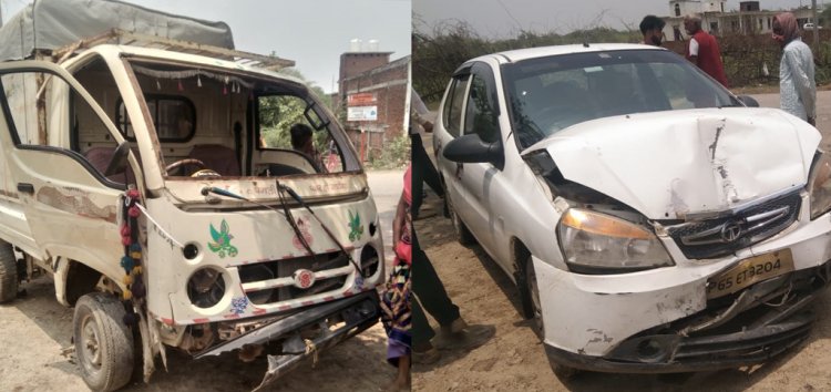 प्रयागराज के शंकरगढ़ और कोरांव में सड़क हादसा, शंकरगढ़ में कार में फंसे लोगों का रेस्क्यू