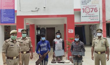 औद्योगिक क्षेत्र पुलिस ने 3 शातिर चोरों को गिरफ्तार कर चोरी के उपकरणों को किया बरामद