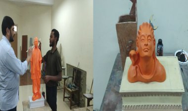 सीएसजेएमयू फाइन आर्ट विभाग ने तैयार की मुख्यमंत्री योगी आदित्यनाथ की प्रतिमा, प्रबंधन करेगा भेंट
