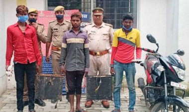 चोरी की घटना का 24 घंटे में खुलासा कर तीन चोरों को तमंचा व कारतूस समेत दबोचा