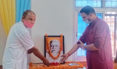 ज्वाला देवी में महान दार्शनिक महर्षि अरविन्द जयंती की पूर्व संध्या पर नमन