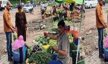 आईएएस डाॅ.अखिलेश मिश्रा का सब्जी बेचते हुए फोटो वायरल, दी सफाई