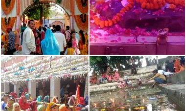 कानपुर : शारदीय नवरात्र में मां कुष्माण्डा देवी के दर्शन को उमड़ी भक्तों की भीड़