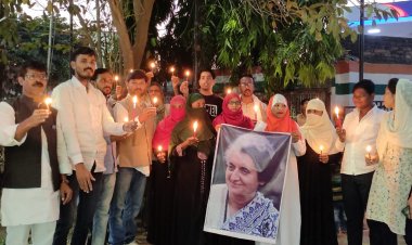 पूर्व प्रधानमंत्री इंदिरा की याद में निकला सद्भावना मार्च