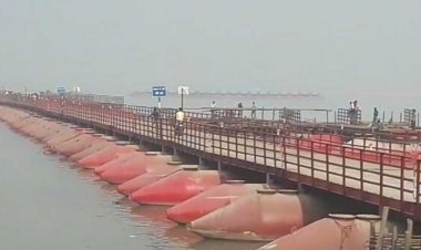 भोजपुर और बलिया को जोड़ने वाले महुली पीपा पुल लगाने का कार्य प्रारंभ