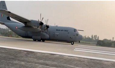 पूर्वांचल एक्सप्रेस—वे पर एयरफोर्स के विमान की ट्रायल लैंडिंग