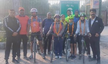 कुरूक्षेत्र में होने वाली राष्ट्रीय स्तर की साइकिलिंग प्रतियोगिता में लखनऊ से चयनित हुए साईकिलिस्ट