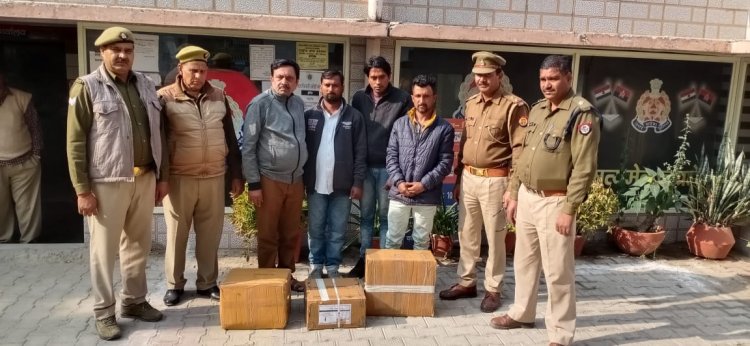 गाड़ियों से दवाई चोरी करने वाले चार बदमाश गिरफ्तार
