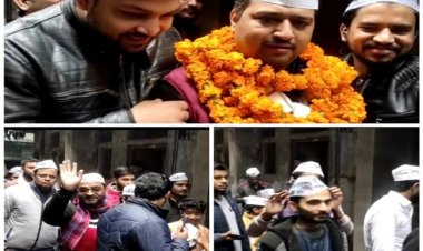 आप उम्मीदवार ने उड़ाई चुनाव आयोग के निर्देशों की धज्जियां