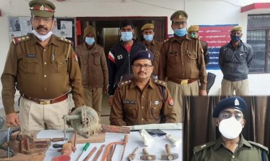 मथुरा : कोठरी में अवैध शस्त्र फैक्ट्री का भंडाफोड़, एक आरोपित गिरफ्तार