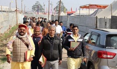 माघमेला में आरएसएस के स्वयंसेवकों ने चलाया शत-प्रतिशत मतदान जनजागरुकता अभियान