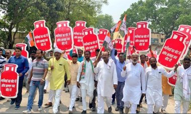 महंगाई के खिलाफ कांग्रेस ने किया प्रदेशभर में प्रदर्शन