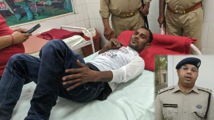 पुलिस मुठभेड़ : एक बदमाश को लगी गोली, लूटे हुए टैम्पो सहित दो गिरफ्तार