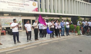 अंतरराष्ट्रीय नशा निरोधक दिवस पर एम्स में निकाली गई साइकिल रैली