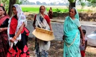 कानपुर देहात में नहीं बरसे बदरा, तो इंद्र देव को मनाने को महिलओं ने की भौरी पूजा