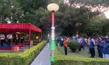 अमृत महोत्सव पर आजाद पार्क में सैन्य बैंड का हुआ प्रदर्शन