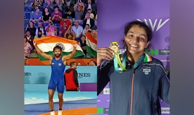 राष्ट्रमंडल खेल : भारतीय पहलवानों के नाम रहा आठवां दिन, कुश्ती में तीन स्वर्ण सहित आए 6 पदक
