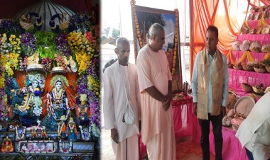 वृन्दावन चन्द्रोदय मन्दिर में कृष्ण जन्मोत्सव की धूम, 251 प्रकार के विशेष व्यंजन गौमाता को अर्पित