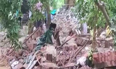 उत्तर प्रदेश में भारी बारिश, लखनऊ में दीवार गिरी, तीन बच्चों समेत नौ की मौत