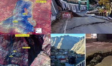 इसरो ने जोशीमठ की सैटेलाइट तस्वीरें जारी की