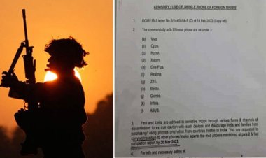 भारतीय सेना ने 11 ब्रांड के चीनी मोबाइल फोन इस्तेमाल करने पर प्रतिबंध लगाया