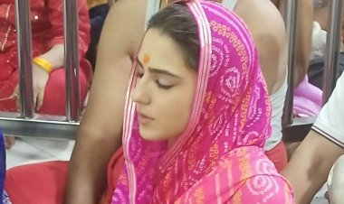 अभिनेत्री सारा अली खान ने किए खजराना गणेश और बाबा महाकाल के दर्शन