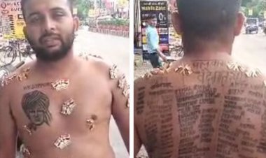 उत्तराखंड: आस्था के अजब-गजब रंग, कांवड़िये ने शरीर पर गुदवाए 251 शहीदों के नाम