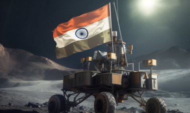 चंद्रमा पर भारतीय तिरंगा