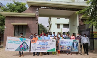 हिन्दी विश्वविद्यालय में एक घण्टा श्रमदान कर बापू को दी गई स्वच्छांजलि