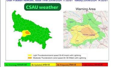 यूपी के 9 जिलों में अचानक तेज आंधी के साथ बारिश की चेतावनी