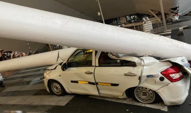 दिल्ली एयरपोर्ट टर्मिनल-1 हादसा, 3 गाड़ियां चपेट में, 1 व्यक्ति की मौत, 7 घायल, इंडिगो और स्पाइस जेट की उड़ान निरस्त