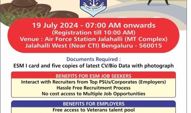 पूर्व सैनिकों के लिए बेंगलुरु में आज मेगा जॉब फेयर