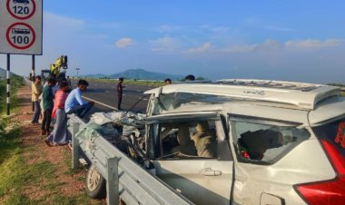 दिल्ली-मुंबई एक्सप्रेस-वे पर ट्रक-कार हादसे में ऋषिकेश से आ रहे 4 लोगों की मौत