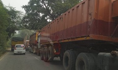 बलिया में एनएच 31 पर लगा भीषण जाम