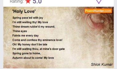 "उभरता सितारा" श्लोक कुमार साहित्य जगत में एक नई पहचान बना चुके हैं