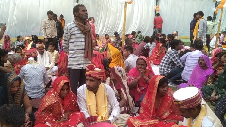 मुख्यमंत्री सामूहिक विवाह कार्यक्रम में 110 जोड़ों का कराया गया विवाह