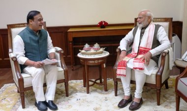 प्रधानमंत्री मोदी से असम के मुख्यमंत्री हिमंत विस्वा ने की मुलाकात
