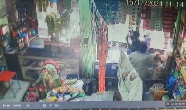 उधार का सामान न देने पर दुकानदार की लाठी-डंडों से कर दी मारपीट, घटना सीसीटीवी में कैद 