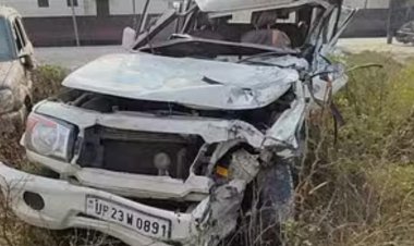 सड़क के किनारे भीख मांग रहे पति-पत्नी और दो बच्चों को तेज रफ्तार बोलेरो ने कुचला