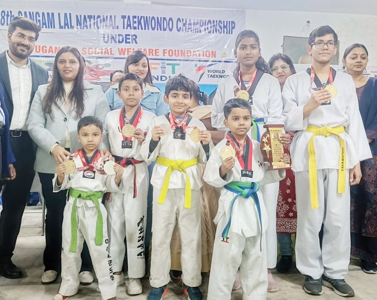आक्सफोर्ड ताइक्वांडो के खिलाड़ियों ने पांच स्वर्ण जीतकर लखनऊ का रोशन किया नाम