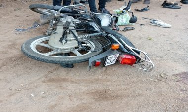 ट्रक की टक्कर से बाइक सवार युवक की मौत