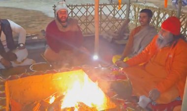 श्री दूधेश्वर नाथ महादेव कुंभ मेला शिविर में रुद्र महायज्ञ शुरू