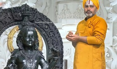श्रीराम जन्मभूमि मंदिर में प्रतिष्ठा द्वादशी उत्सव पर रामलला का अभिषेक प्रारम्भ