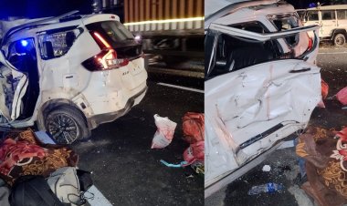 मप्रः प्रयागराज जा रहे रहे श्रद्धालुओं की कार और कंटेनर के बीच सीधी भिड़ंत, तीन की मौत, तीन घायल