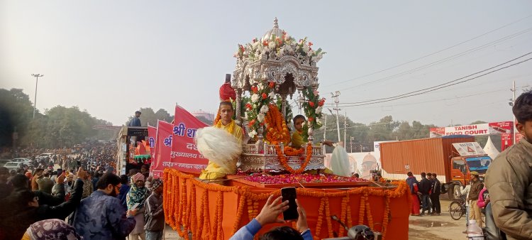 प्राचीन परम्पराओं के साथ धूमधाम से श्री शम्भू पंचायती अटल अखाड़े ने किया छावनी प्रवेश