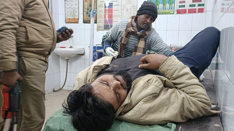 प्रतापगढ़ : पुलिस मुठभेड़ में बदमाश के पैर में लगी गोली, गिरफ्तार