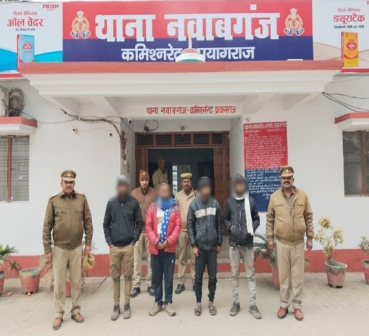 प्रयागराज: चार पशु तस्कर गिरफ्तार,पांच ट्रकों में 67 भैंस बरामद