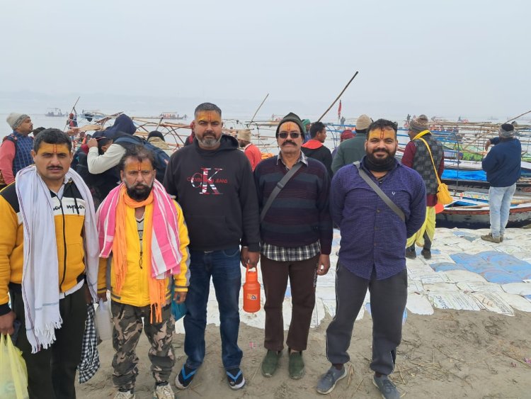 हरोली के श्रद्धालुओं ने किया संगम स्नान, योगी सरकार की व्यवस्थाओं को बताया सराहनीय